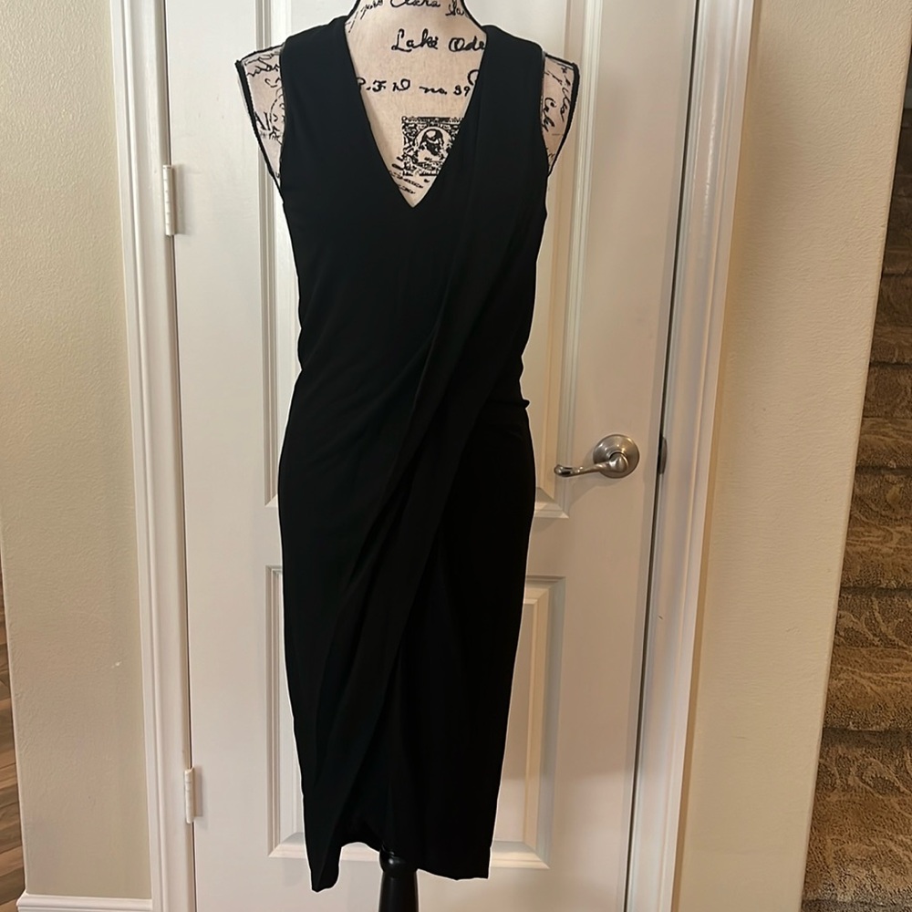 Helmut Lang Black Asymmetrical Dress